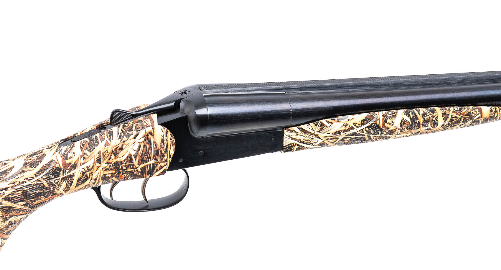 Ружье Baikal МР-43Е 12x70 Русич орех камуфляж Камыш желтый Soft Touch кейс 725мм