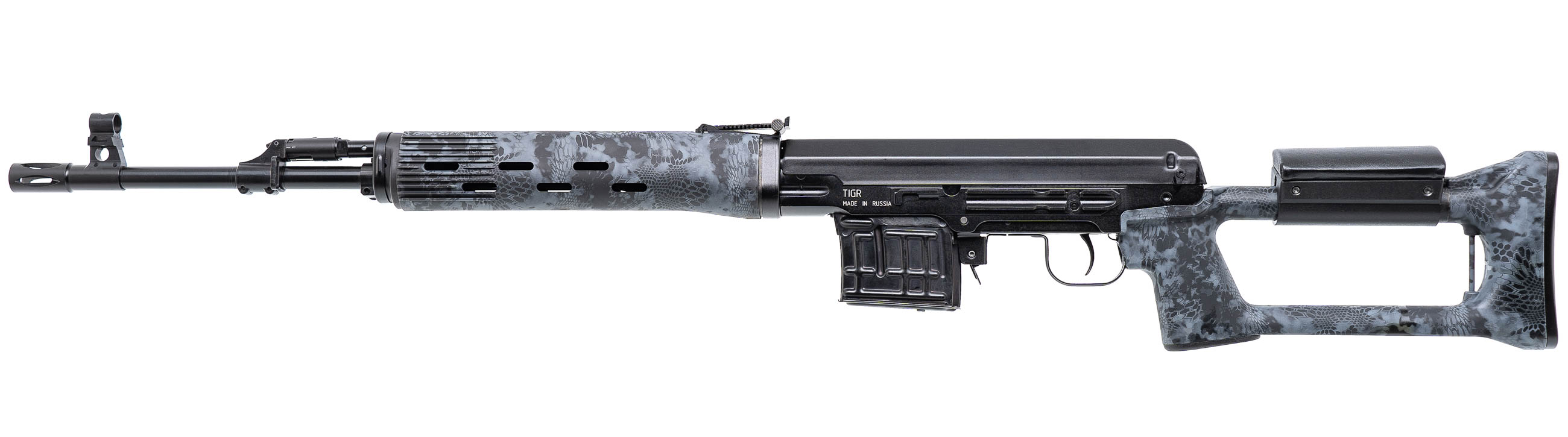 Карабин Тигр исп.01 пр/пщ пластик Камуфляж Криптек черный 530мм