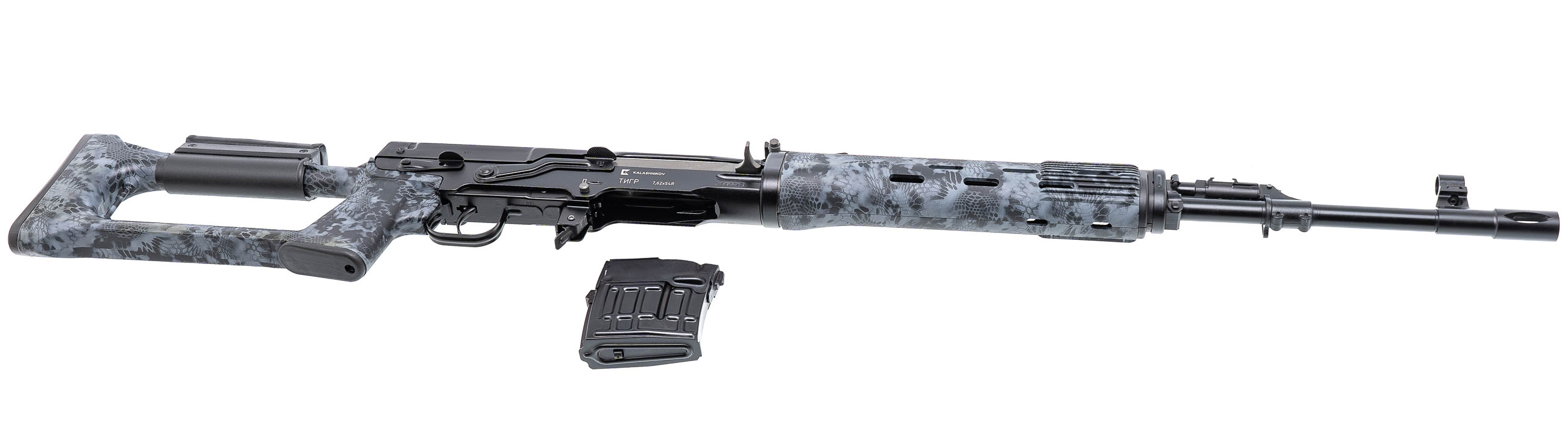 Карабин Тигр исп.01 пр/пщ пластик Камуфляж Криптек черный 530мм