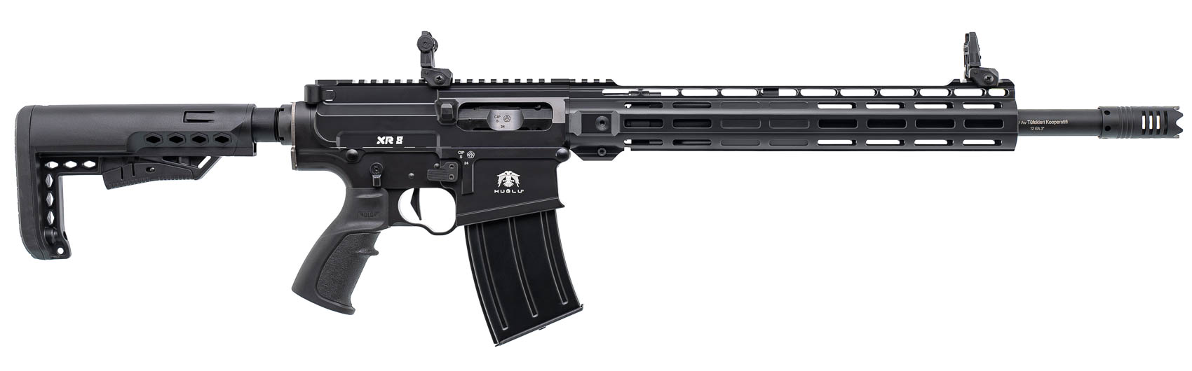 МП HUGLU XR 8 Black Tactical Semi 12/76 mobile choke&muzzle break, маг. 5 и10-за