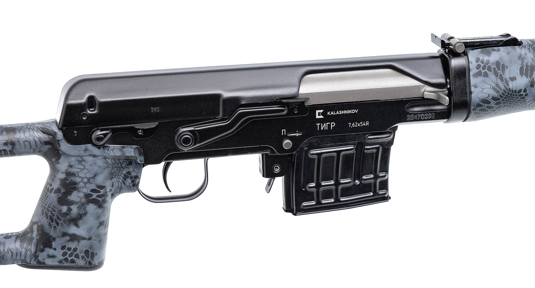 Карабин Тигр исп.01 р/пщ Камуфляж Криптек черный 620мм