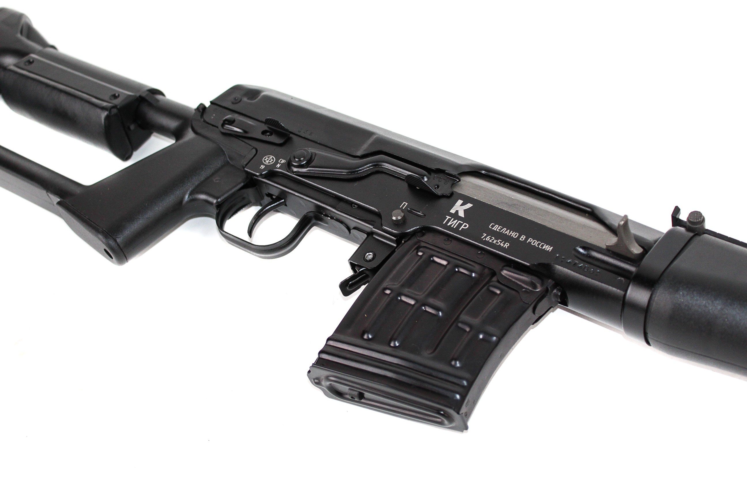 МП Тигр 7,62x54R исп. 01; 620 мм; По типу СВД; пламегаситель длинный