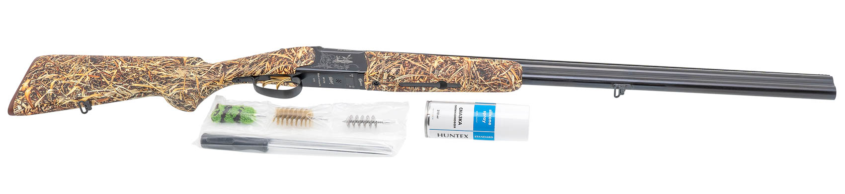 Ружье ИР Baikal МР 27М 12х76 Русич орех камуфляж Камыш желтый Soft Touch 750мм
