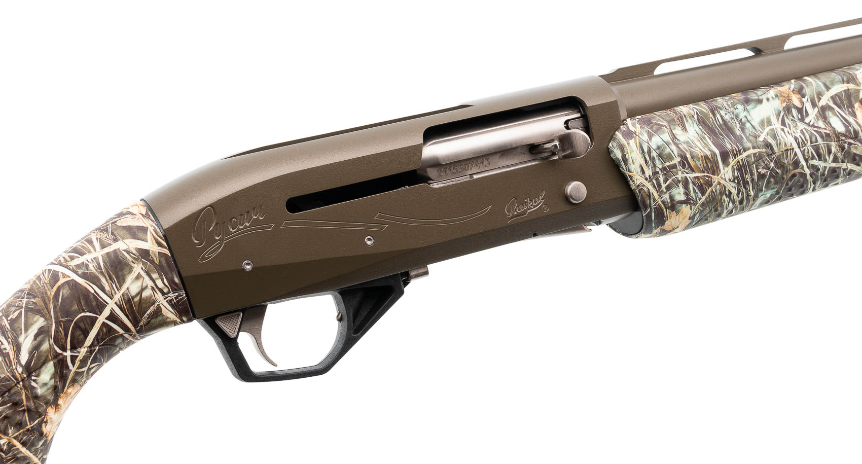 Ружье ИР Baikal МР 155 12х76 Русич плс камуфляж Камыш зеленый Soft Touch 625мм