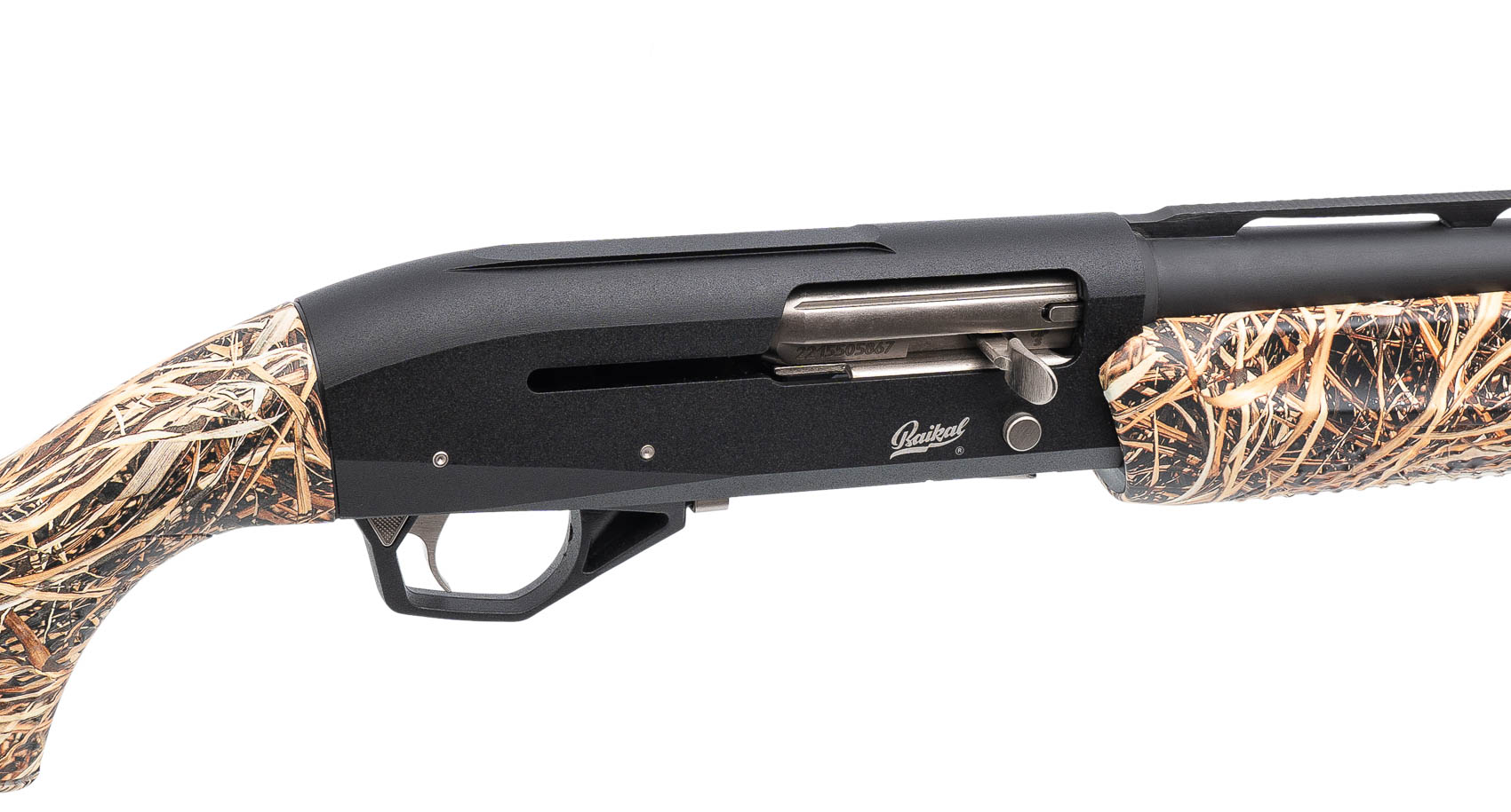 Ружье ИР Baikal МР 155 12х76 Русич плс камуфляж Камыш желтый Soft Touch 625мм