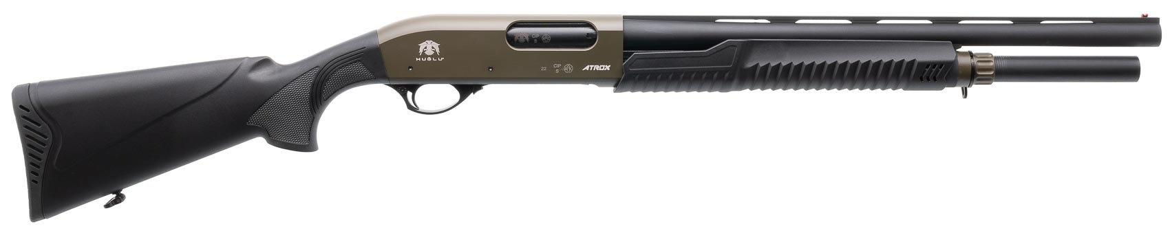 МП HUGLU ATROX A STANDART I 12х76, KHAKI PUMP SYNTHETIC 7+1 *