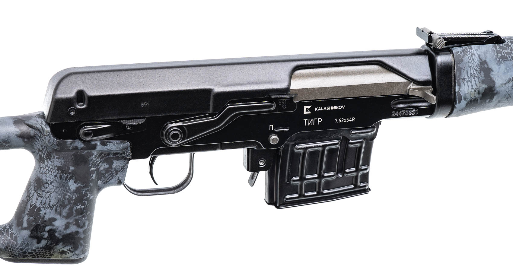 Карабин Тигр исп.01 пр/пщ пластик Камуфляж Криптек черный 530мм