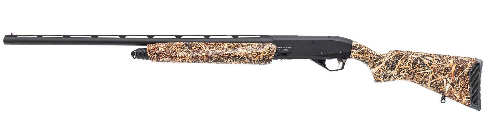 Ружье ИР Baikal МР 155 12х76 Русич плс камуфляж Камыш желтый Soft Touch 625мм