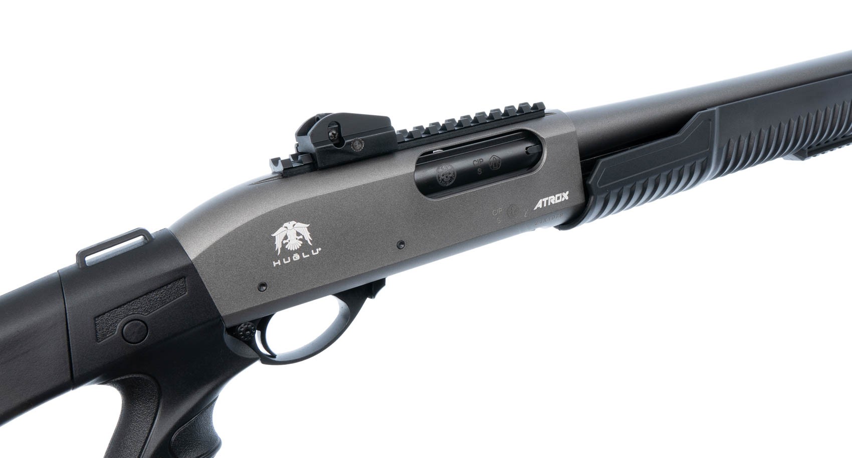 Ружье Huglu Atrox Tactic grey 2 pump action 12x76 510мм